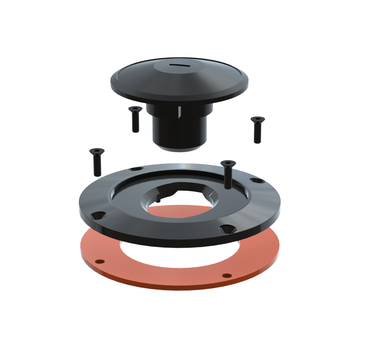 Tapón XXL con llave — perfil extra plano, para base KOCKÒN MACH II